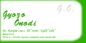 gyozo onodi business card